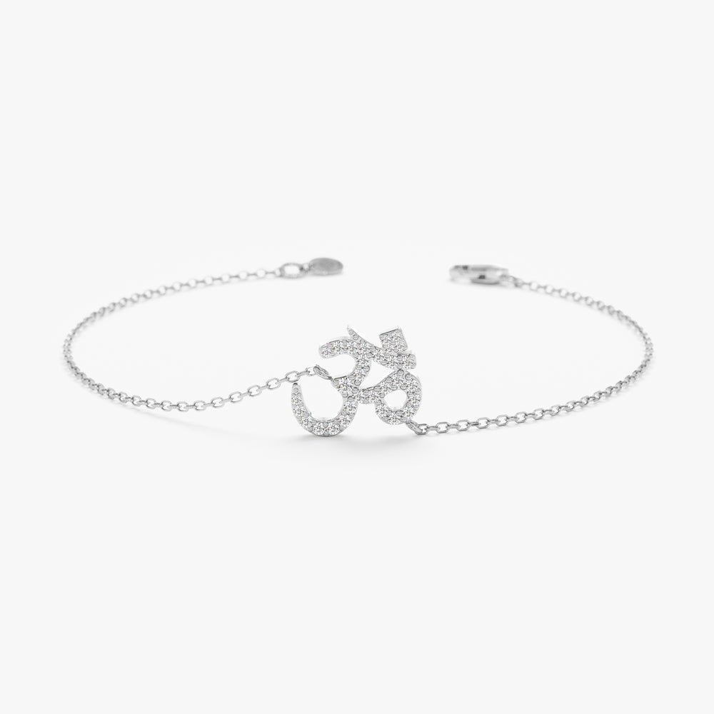 Solid Gold Diamond OM Bracelet
