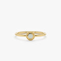 Solid Gold Opal Art Deco Ring (8BBBEF)