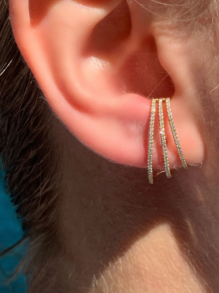 Solid Gold Farrah Diamond Earrings