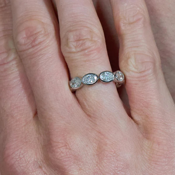 Solid Gold Lab Grown Diamond Nazar Ring