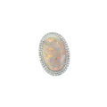 18K Solid Gold Opal Diamond Ring - Style A (Check Description - Says Earrings)