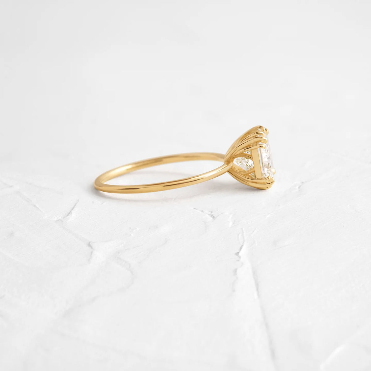 Solid Gold 2ct. Square Radiant Cut Lab-Grown Diamond Ring