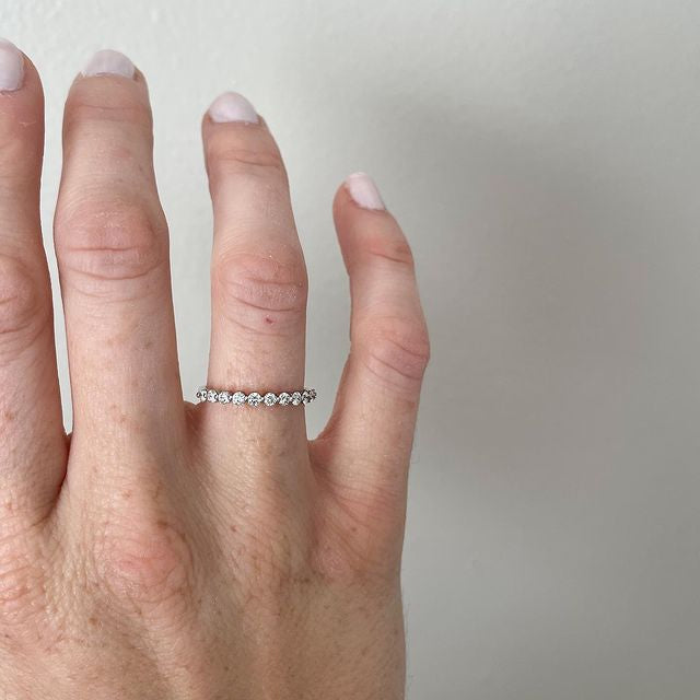 Solid Gold Natural Diamond Eternity Ring