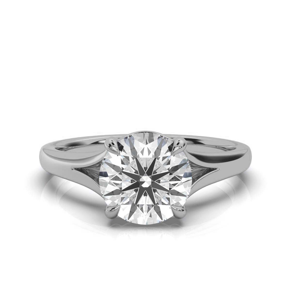 Solid Gold Solitaire Engagement Ring