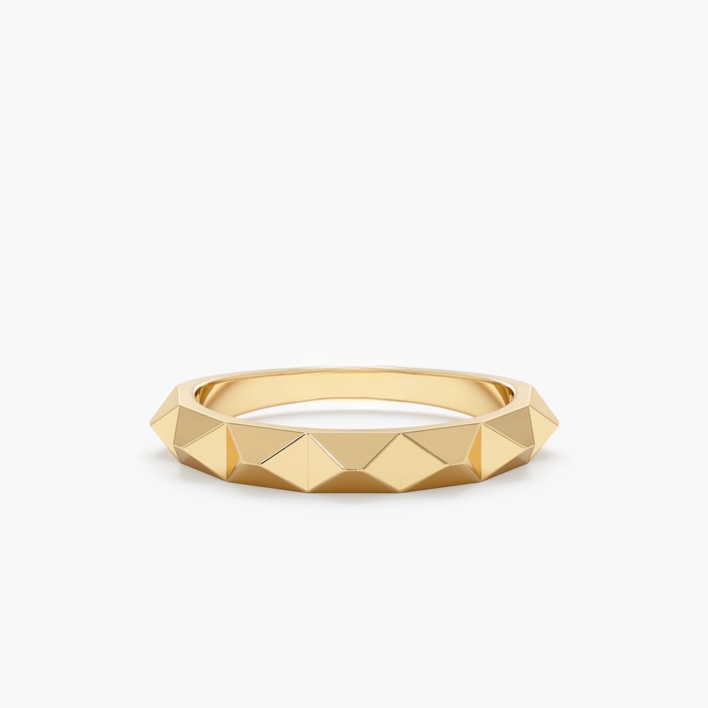 Solid Gold Spiky Ring