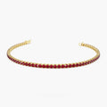 Solid Gold Prong Setting Ruby Tennis Bracelet (DE9F51)