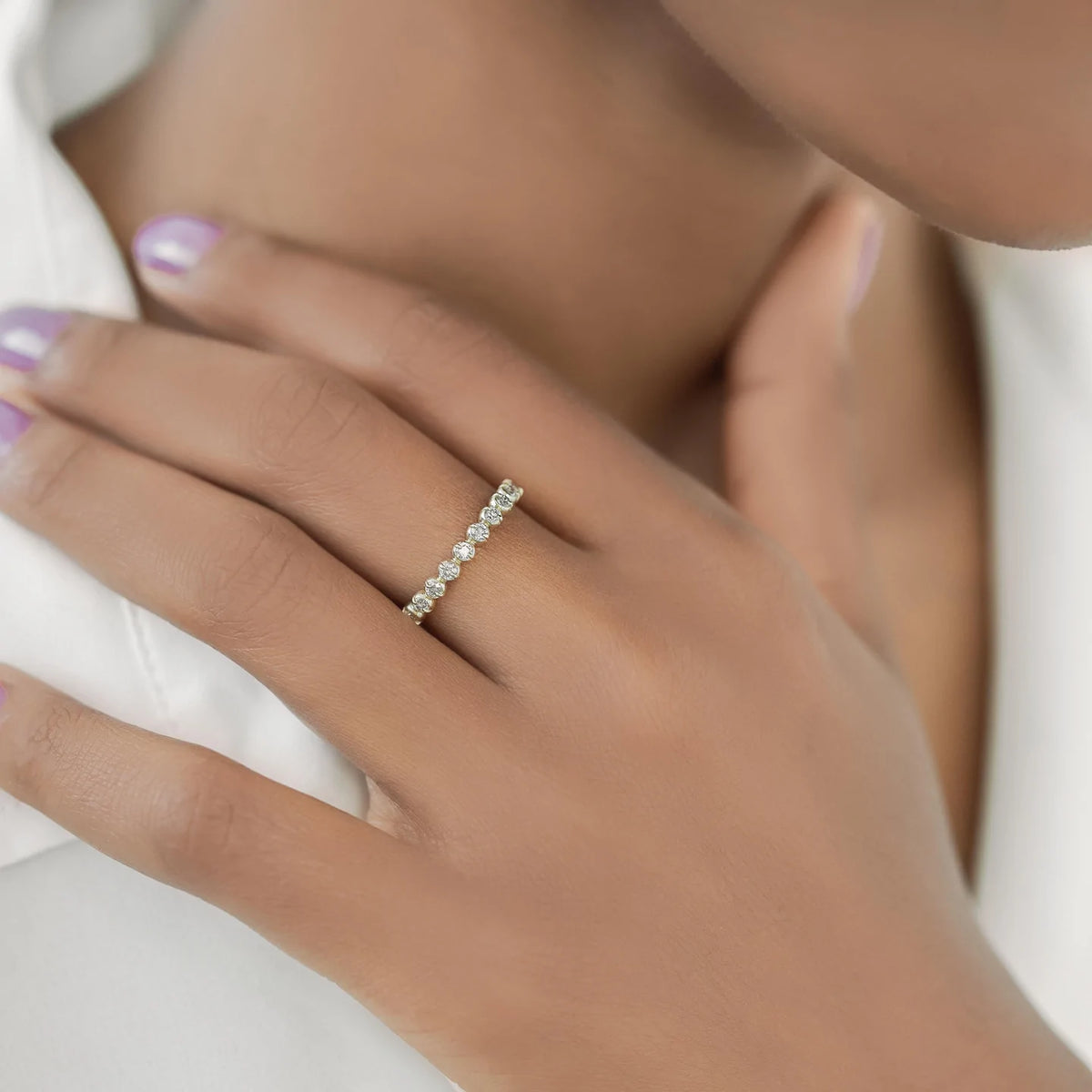 18K Solid Gold 1.5 CT Lab Grown Diamond Ring