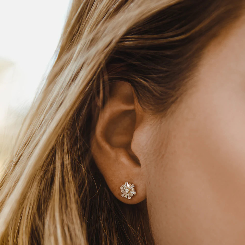 Tapered Baguette Unique Moissanite Earrings, photo 3