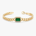 14K Solid Gold 1.14 CTW Diamond Cuban Chain Bracelet