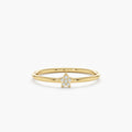 Solid Gold Petite Diamond Star Ring