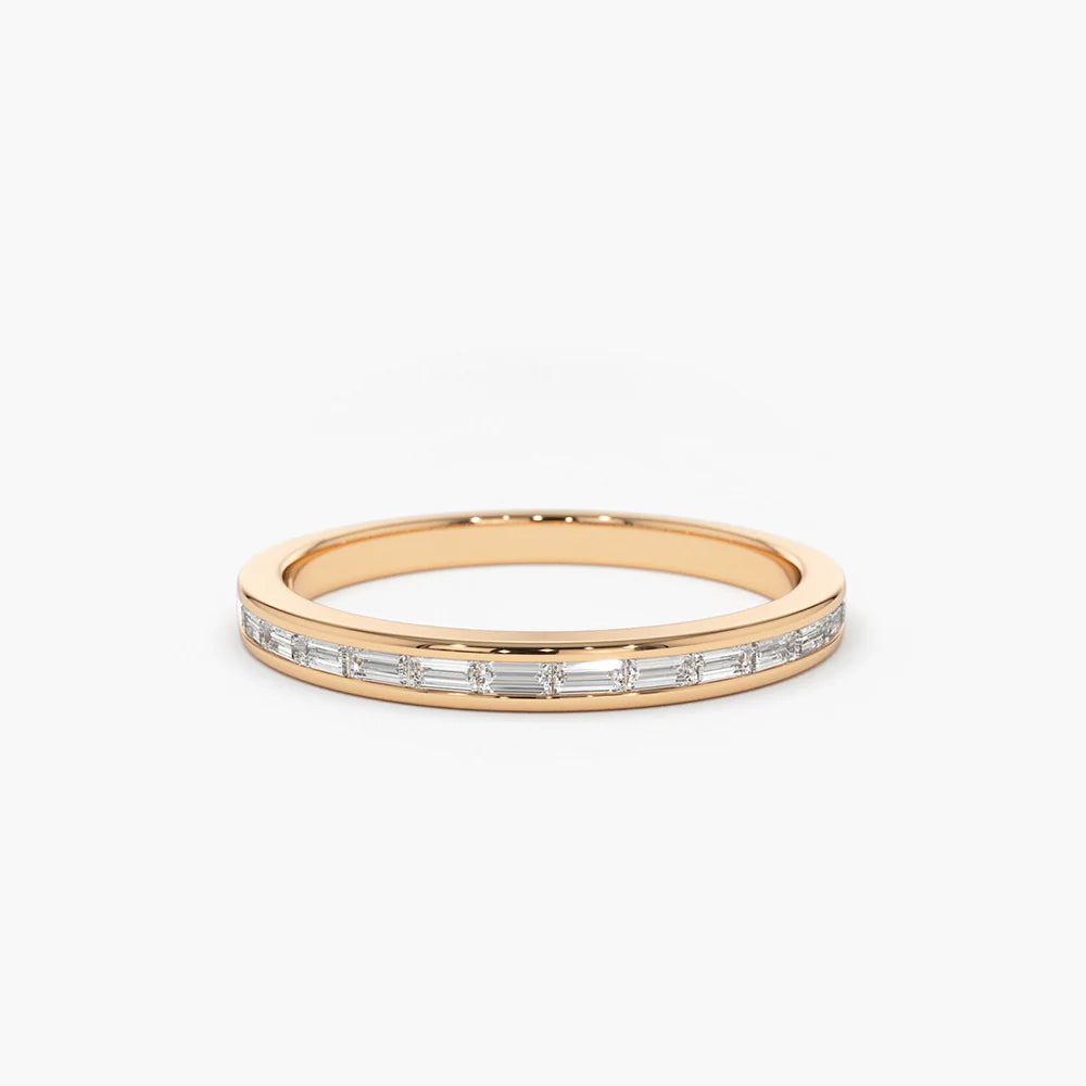 Channel Set Baguette Moissanite Band, photo 3