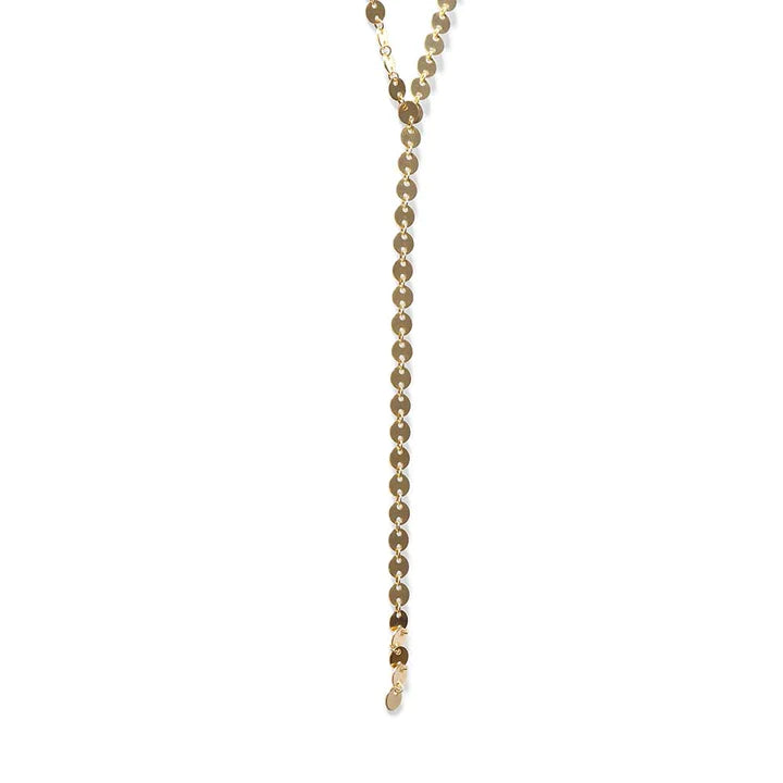 Solid Gold Lariat Necklace