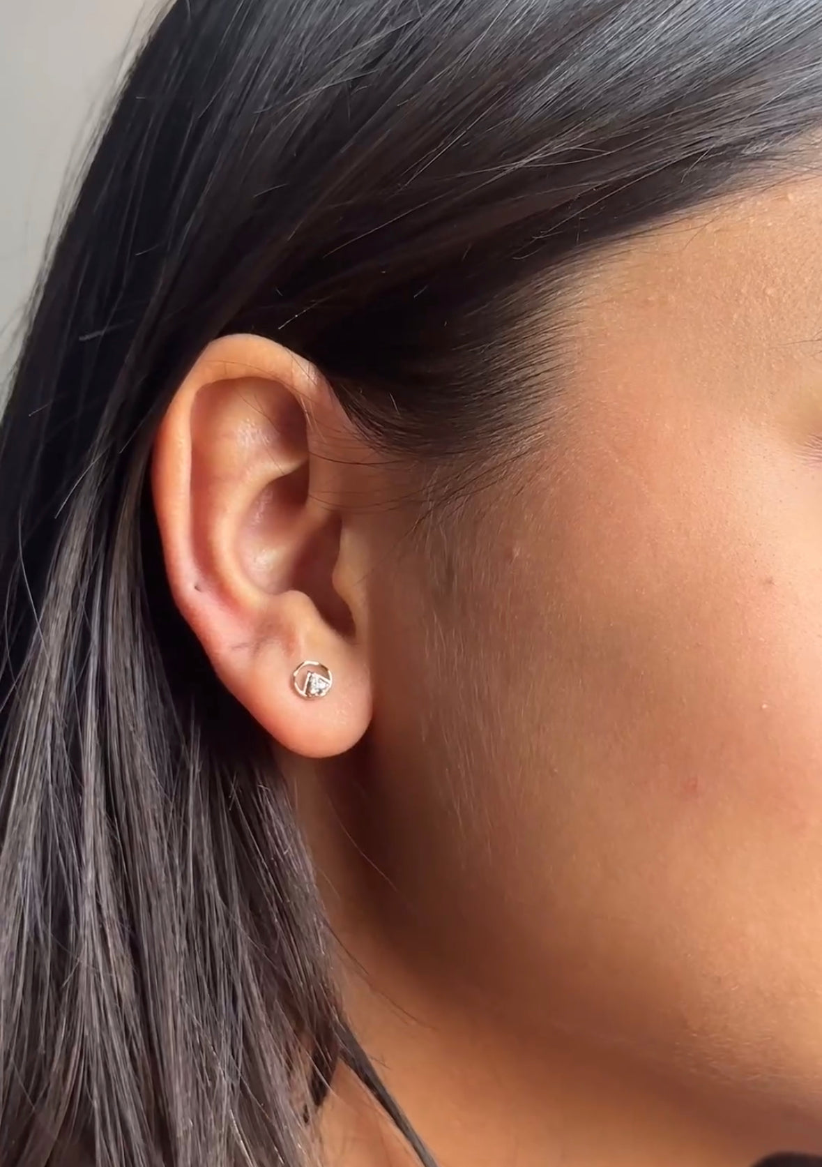 Solid Gold Diamond Earrings