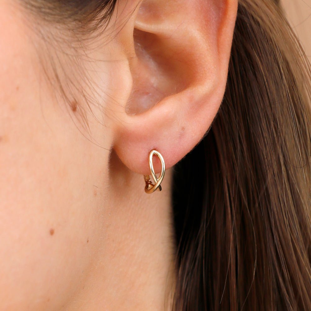 Solid Gold Infinity Hoop Earrings