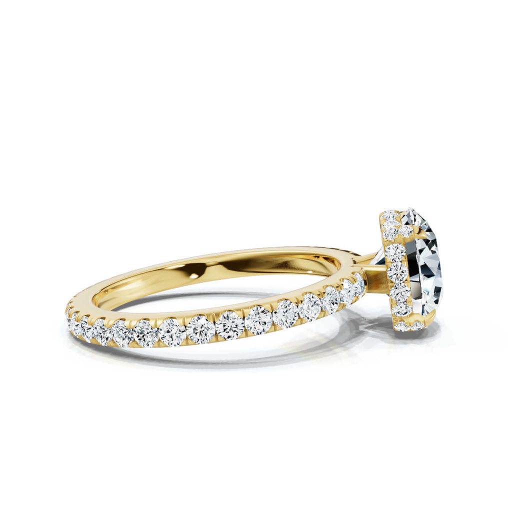Solid Gold 2.6 ct Round lab Grown Diamond Engagement Ring