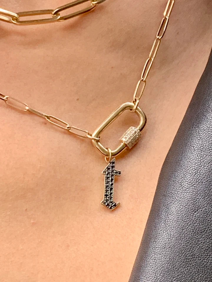Solid Gold Signature Paperclip Chain with Round Loops