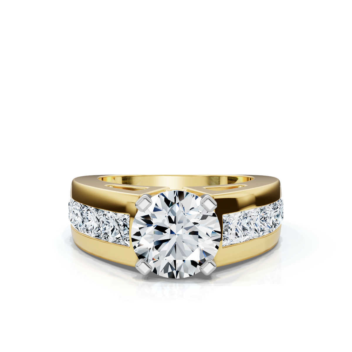 Solid Gold 2.8ct Lab Grown Diamond Engagement Ring