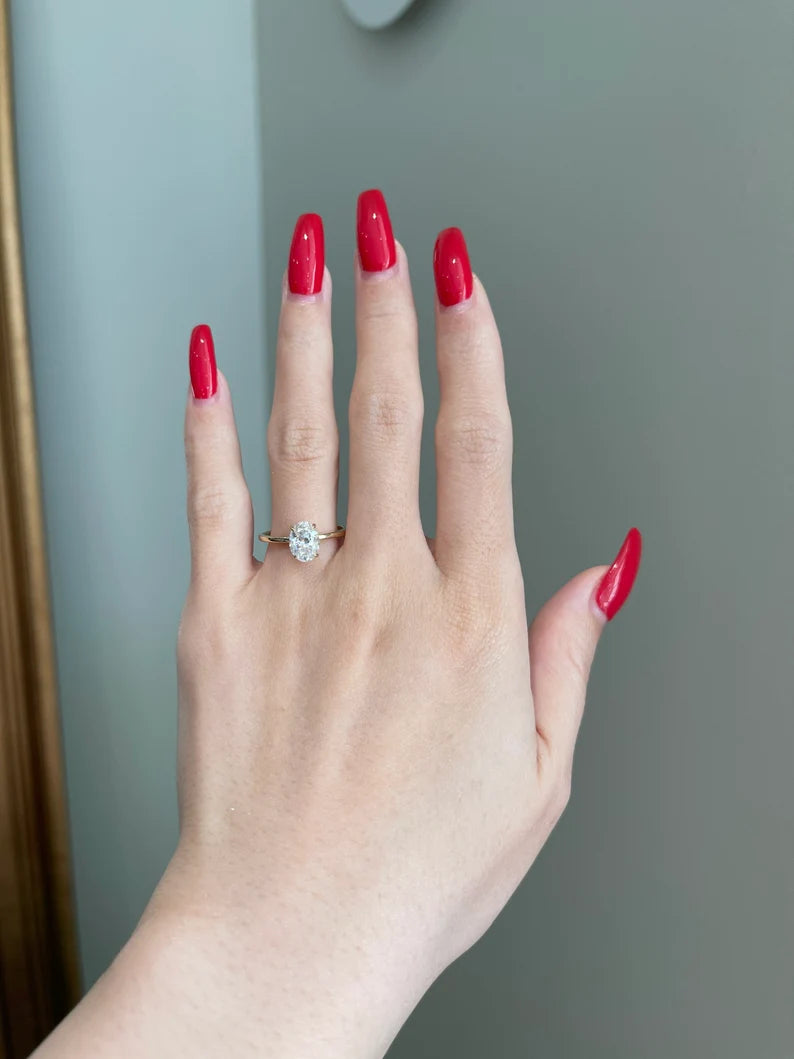 Oval 1.5 Carat Brilliant Round Moissanite, photo 2