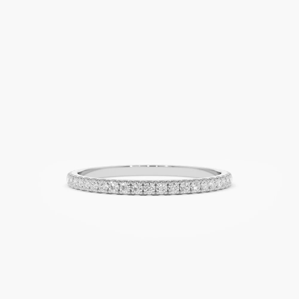 Solid Gold 1.5MM Full Eternity Diamond Ring