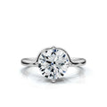 Solid Gold Solitaire Round Lab Grown Diamond Ring