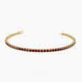 Solid Gold Prong Setting Ruby Tennis Bracelet (3CFCA6)
