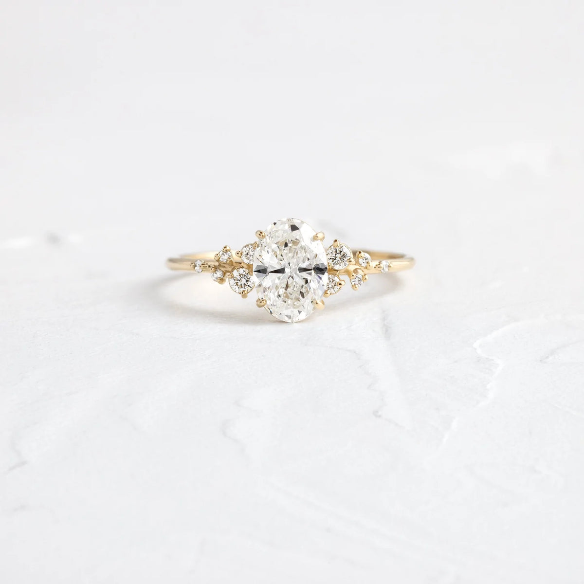 Solid Gold Lab-Grown Diamond Ring, 1.01ct. Oval Cut Diamond Ring