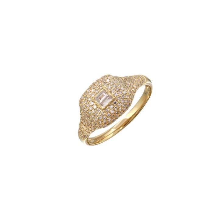 14K Solid Gold 0.06 CT Lab Grown Diamond Ring