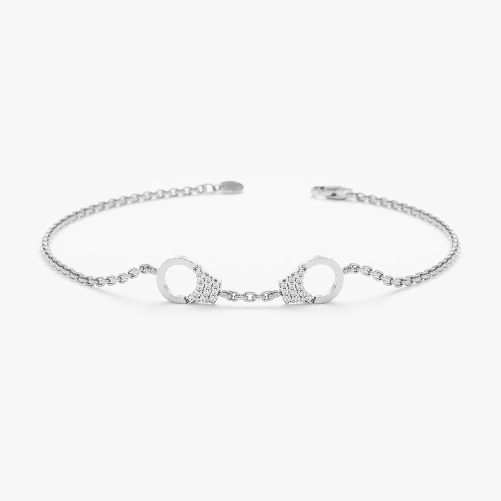 Solid Gold Diamond Handcuff Bracelet