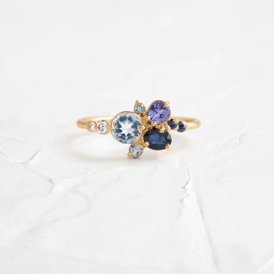 Solid Gold Lab-Grown Diamond Clear Water Ring