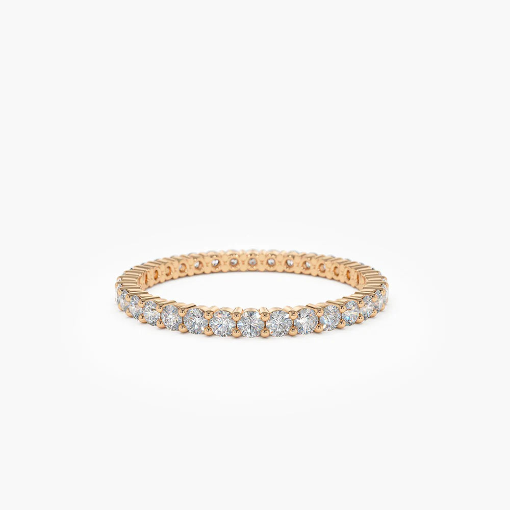 Solid Gold Prong Setting Diamond Eternity Ring