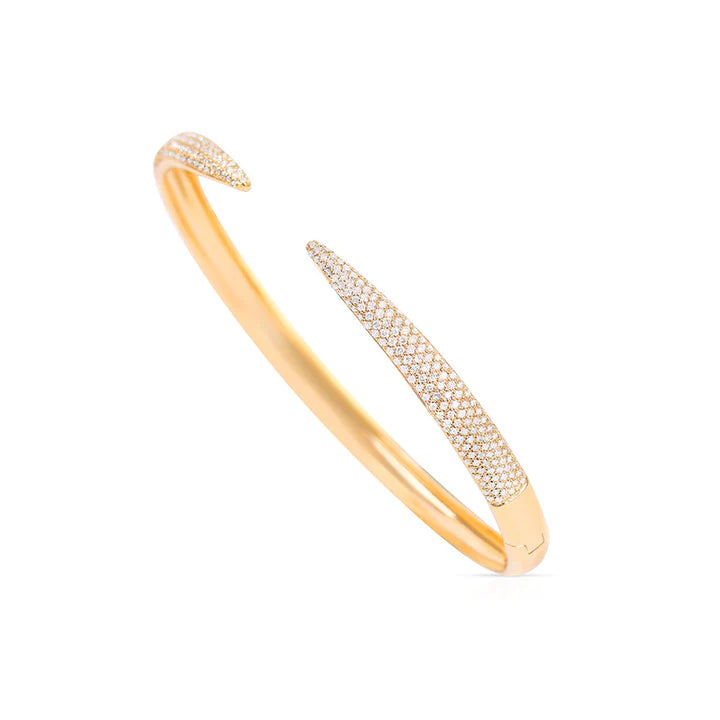 Solid Gold Diamond Claw Bracelet