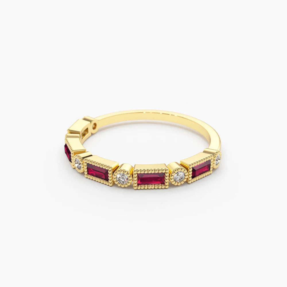 14K Solid Gold 0.12 CT Lab Grown Diamond Ring