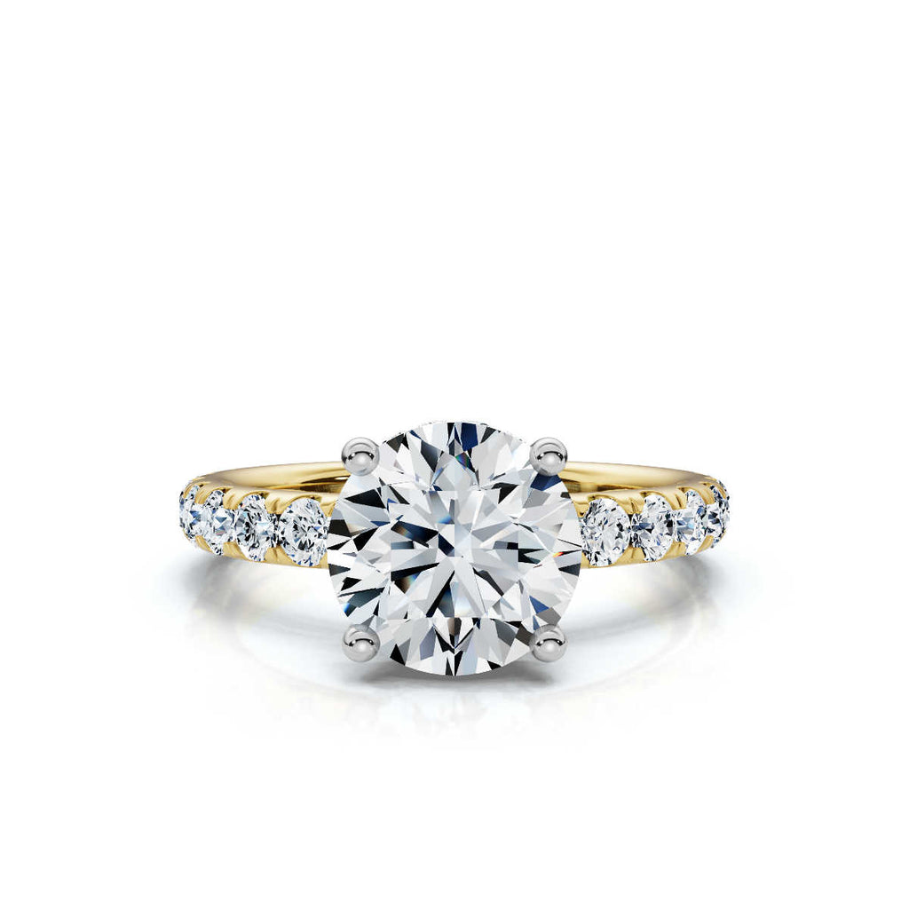 Solid Gold 3ct Lab Grown Diamond Engagement Ring