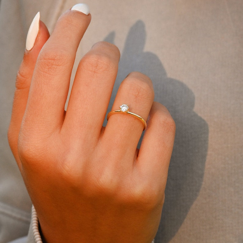 Solid Gold The Karat Store Diamond Simple Engagement Ring