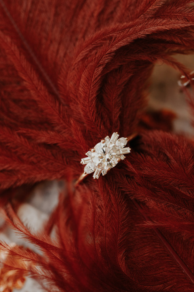 18K Solid Gold Lab-Grown Diamond Marquise Ring