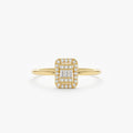 Solid Gold Bold Diamond Engagement Ring (D8C92C)