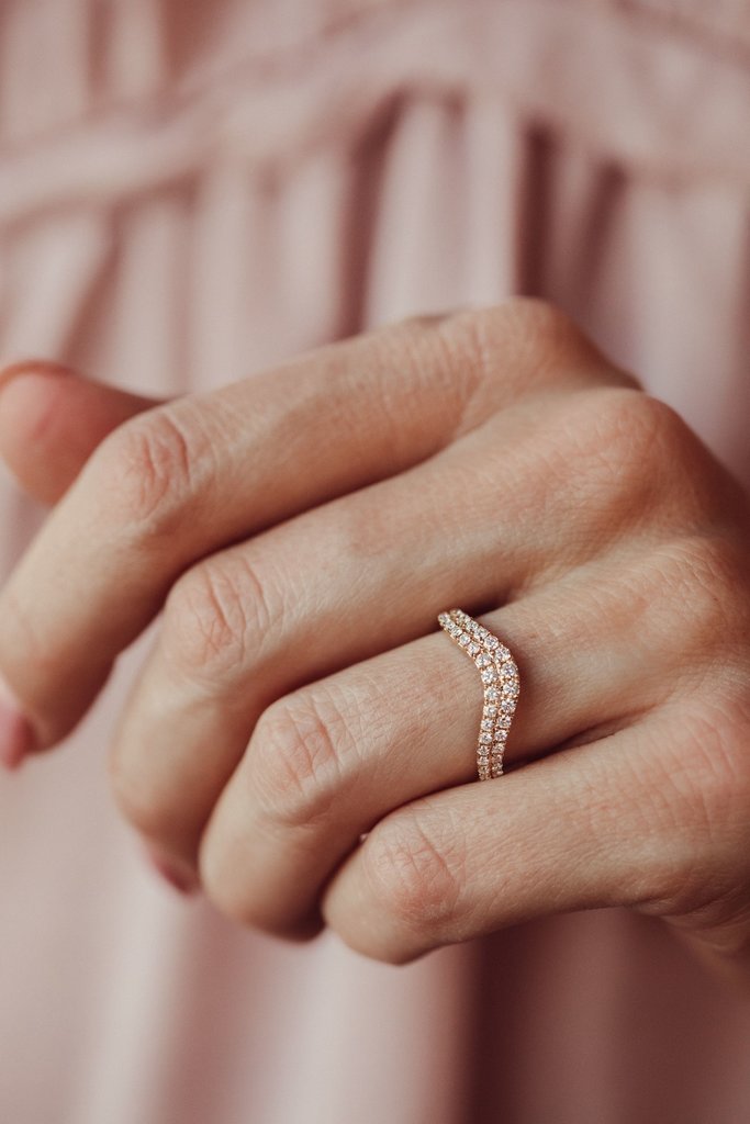 Solid Gold Diamond Tracer Band
