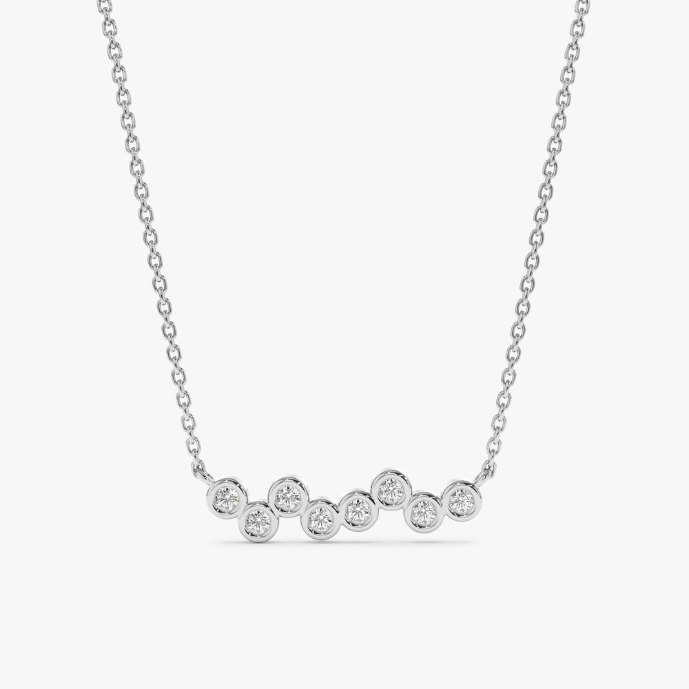 Solid Gold Diamond Bubble Necklace (F4CFEE)