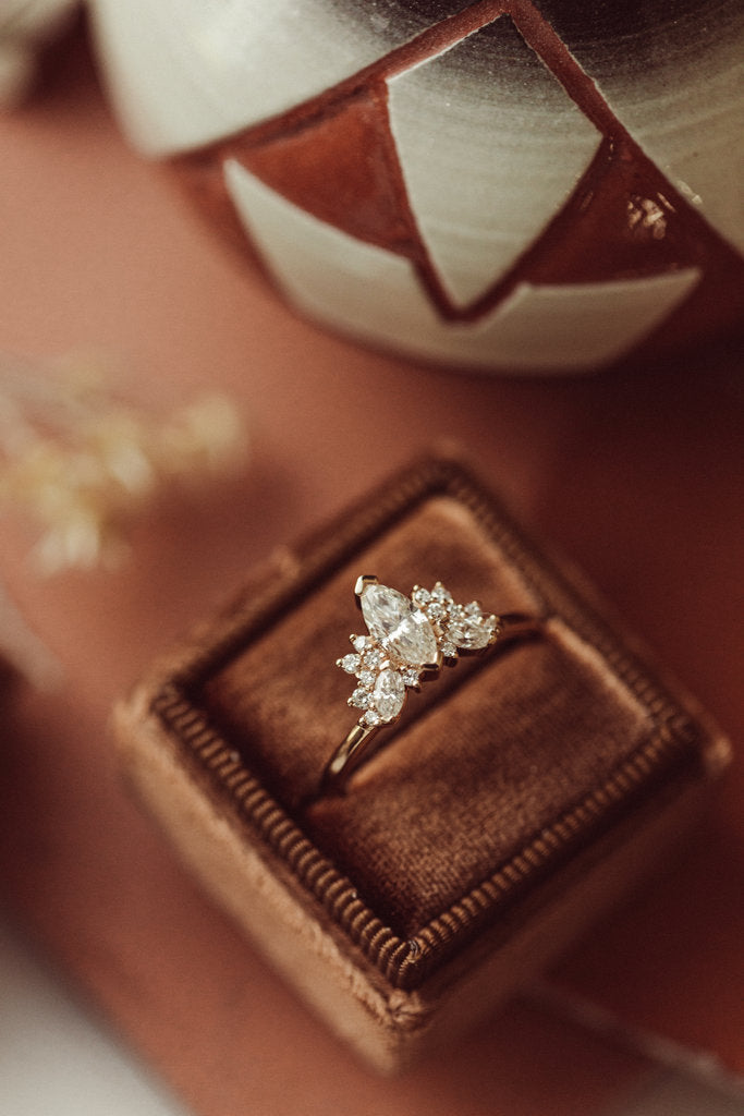 Solid Gold Pear The Ella Marquise Band