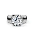 Solid Gold 2 CT Bold Lab Grown Diamond Engagement Ring