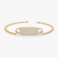 Solid Gold Bold Diamond ID Bracelet