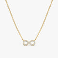 Solid Gold Infinity Diamond Necklace (47E4E5)