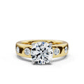 Solid Gold Bazel Set Lab Grown Diamond Engagement Ring