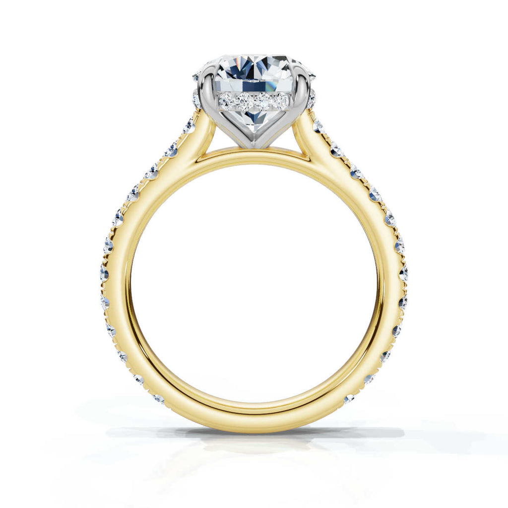 Solid Gold 2 CT Lab Grown Diamond Engagement Ring (C170D1)