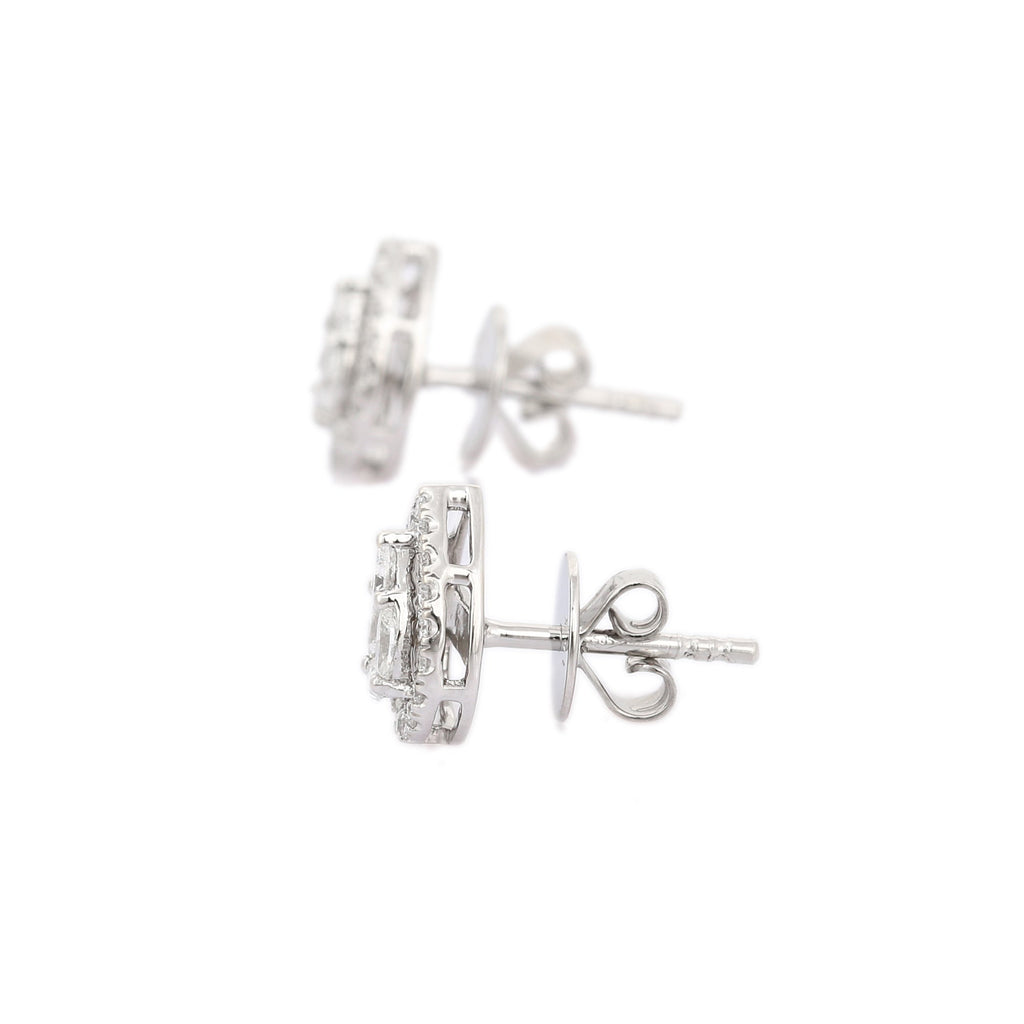 Solid Gold Solitaire Diamond Studs