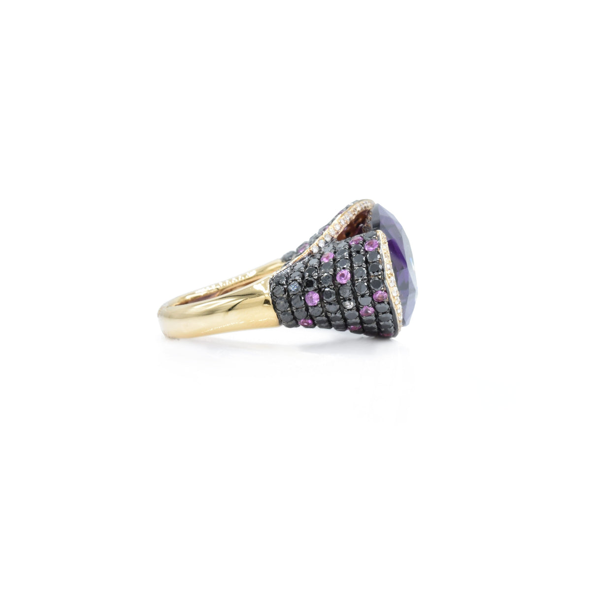 Solid Gold Pink Sapphire Ring (BF95C0)
