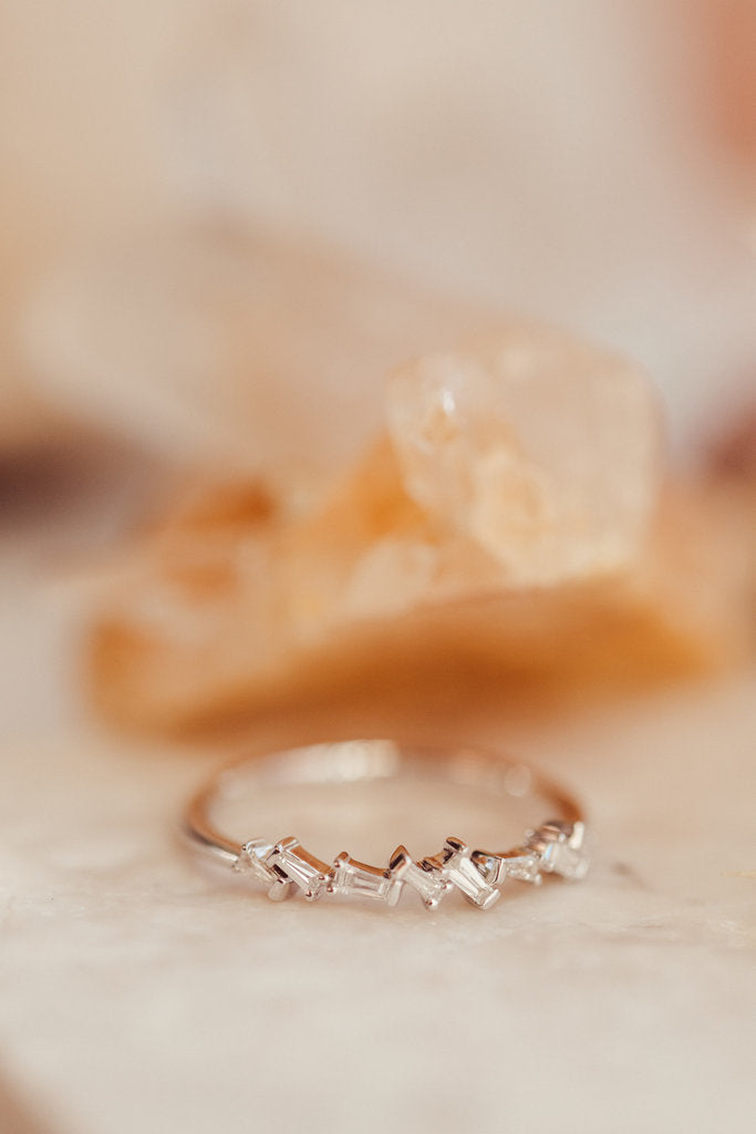 Scattered Tapered Baguette Moissanite Band, photo 12