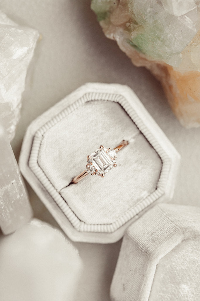 Solid Gold Lab-Grown Diamond Emerald Cut Ring (5C2D40)