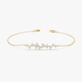 Solid Gold Diamond Cluster Bracelet