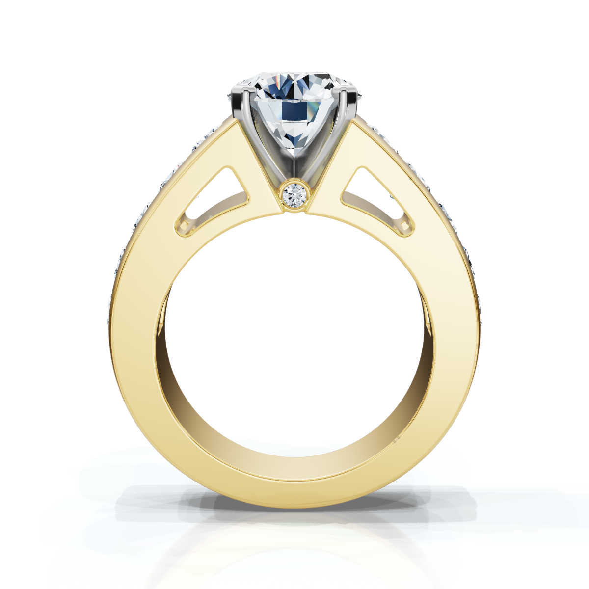 Solid Gold 2.8ct Lab Grown Diamond Engagement Ring